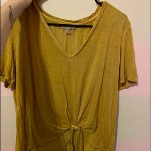 Yellow knot tshirt